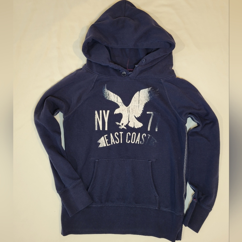 Womens VINTAGE Y2K American Eagle Outfitters Navy Hoodie